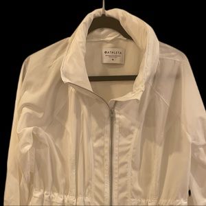 White Athleta drip drop jacket